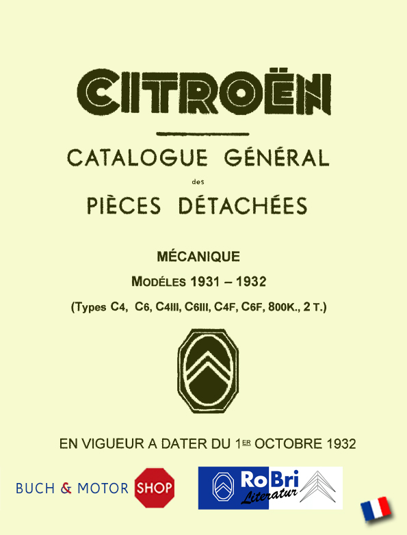 Citroën Catalogue generale 1931 - 1932